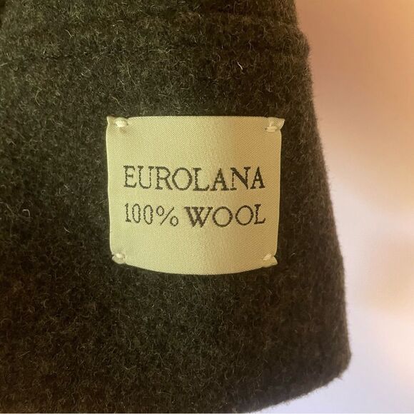 NEW Andrea XL 100% Wool Charcoal Black Peacoat - Picture 5 of 8